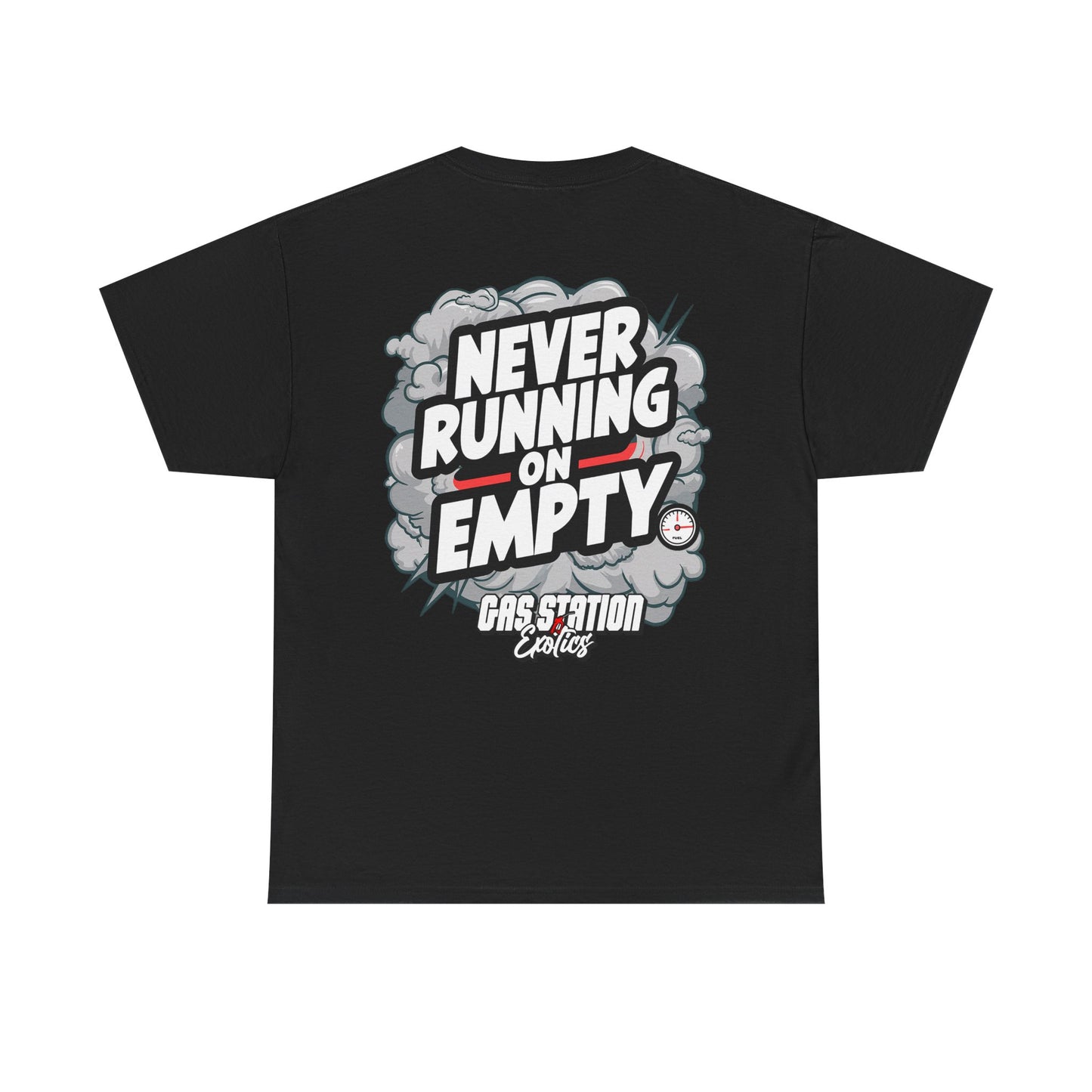 Never Running On Empty Gas Station Brand Tee