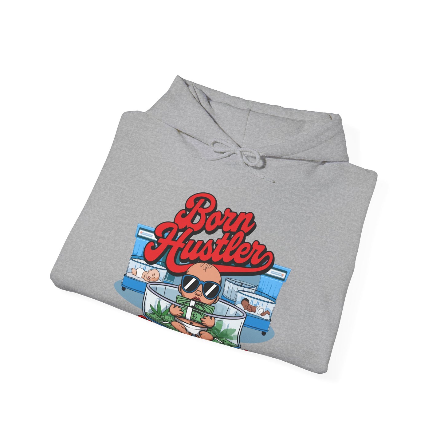 "Born Hustler" Gas Station Hooded Sweatshirt