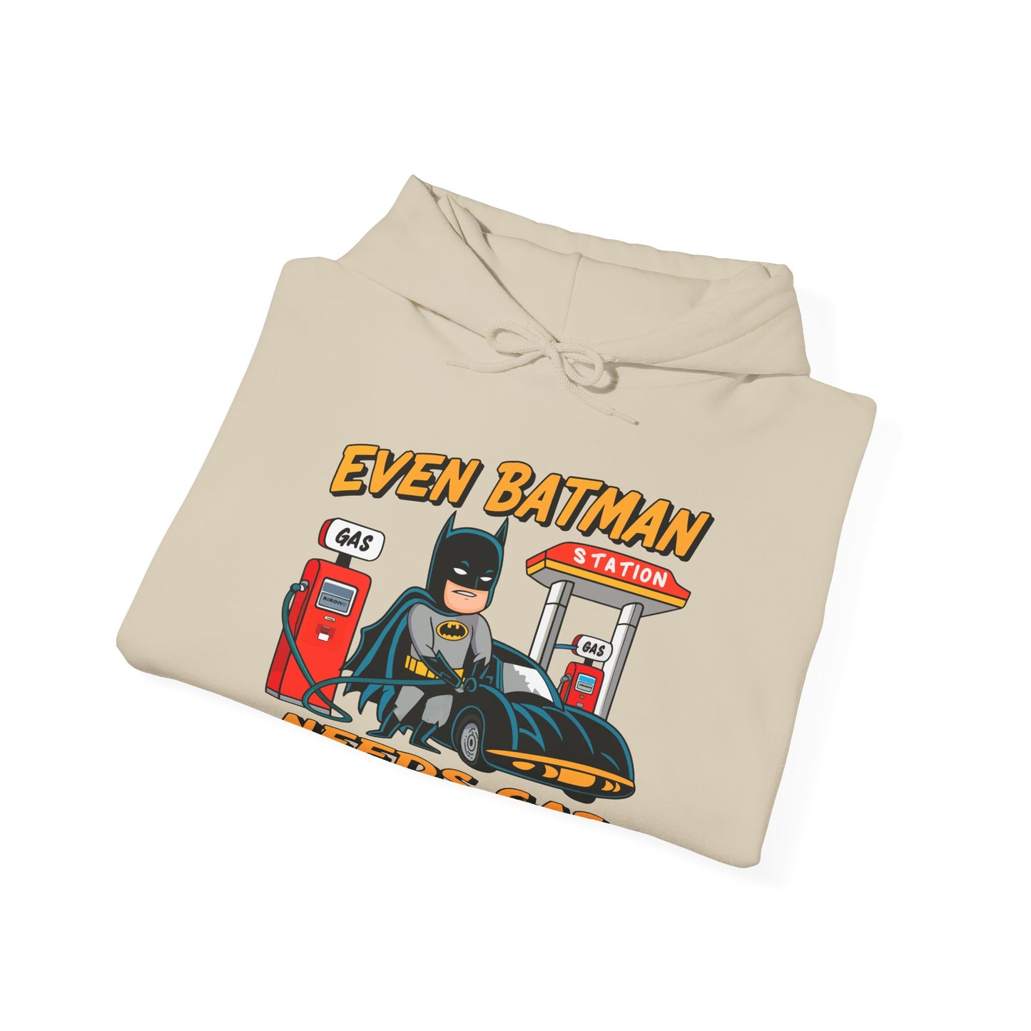 "Batman Needs Gas" Gas Station Hooded Sweatshirt