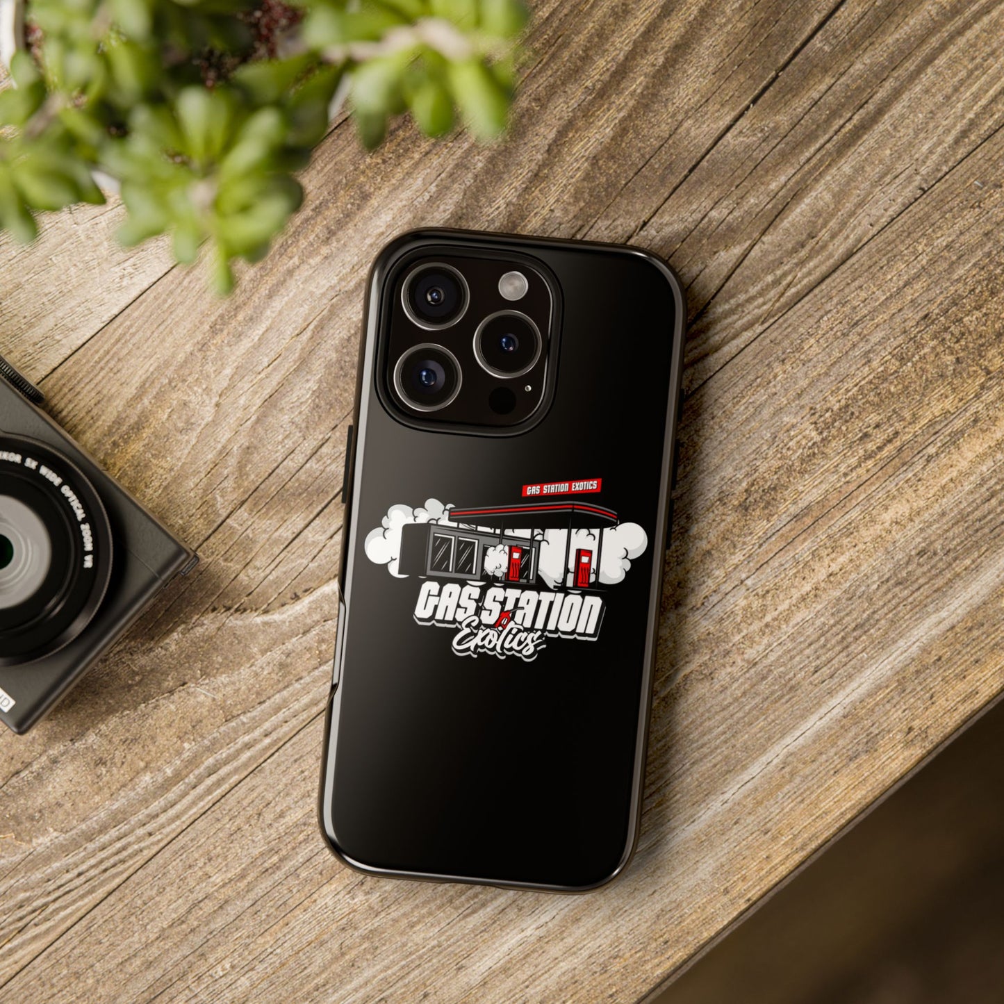 Tough Cases - Gas Station Classics Phone Case | Durable & Stylish Black Phone Cover